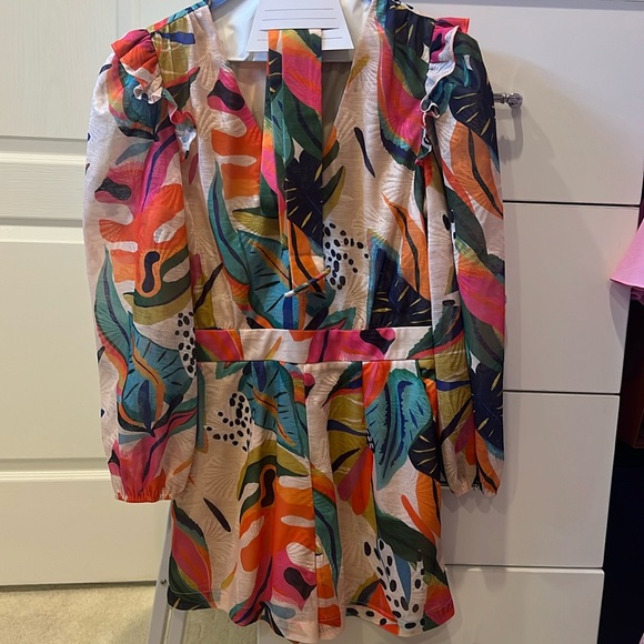 Long Sleeve Printed Romper - Picture 2 of 2